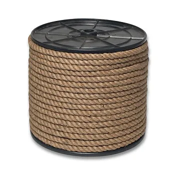 Канат джутовый ДТ тросовой свивки d. 20 мм на кат. 300 мм (40 м)